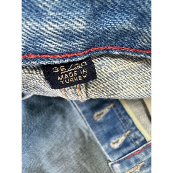 Banana Republic Utility Jeans Mens 35X30 Rugged Boot Leg Button Fly Heavy Duty - Picture 6 of 14